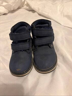 Kids Navy Double-Strap Casual Shoes